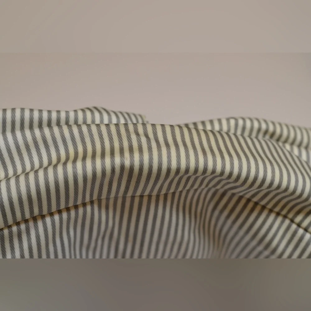 Skiphop Diaper Bag French Stripe Grey White Brown trim